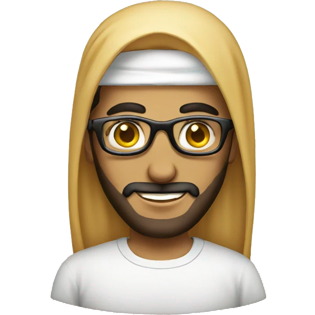 Arabe con gafas de fiesta emoji