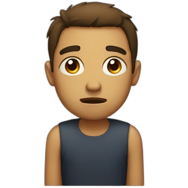 Sad at you emoji
