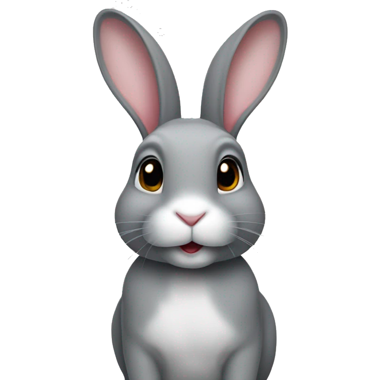 Gray French lip rabbit  emoji