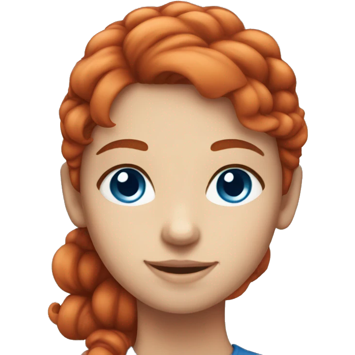 girl with red hair and blue eyes emoji