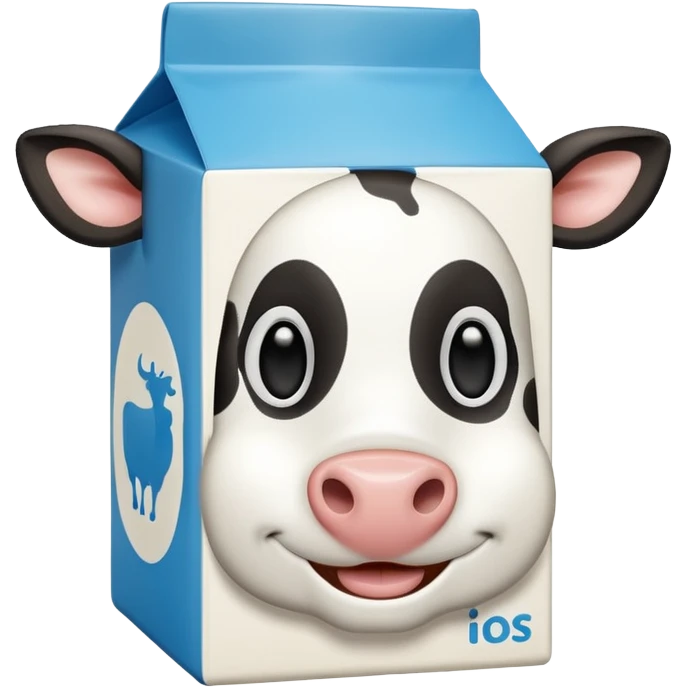milk box with a cow on it emoji