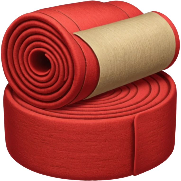  A full red rug, rolled up, once emoji