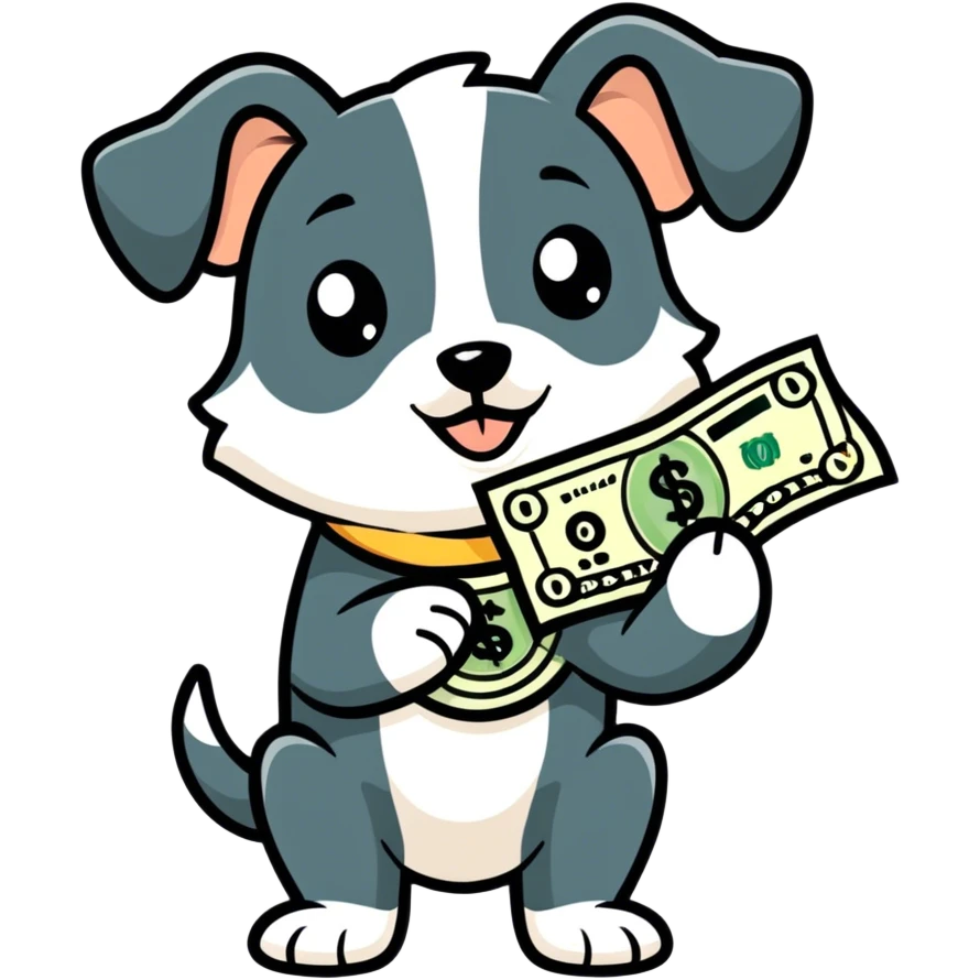 Dog making money  emoji