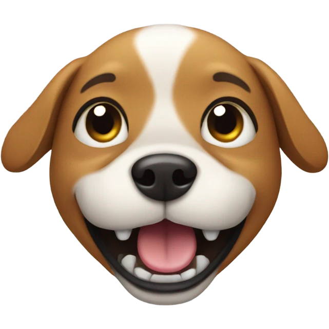 dog with open mouth indoors emoji