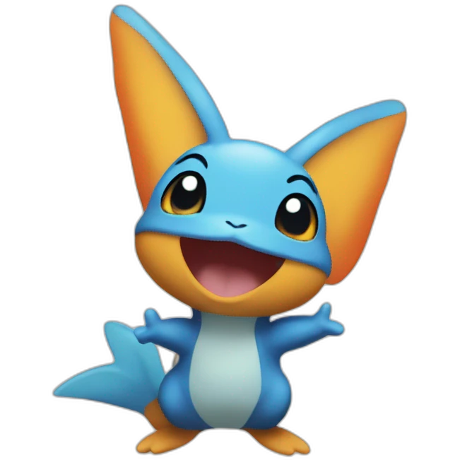 Mudkip smiling emoji