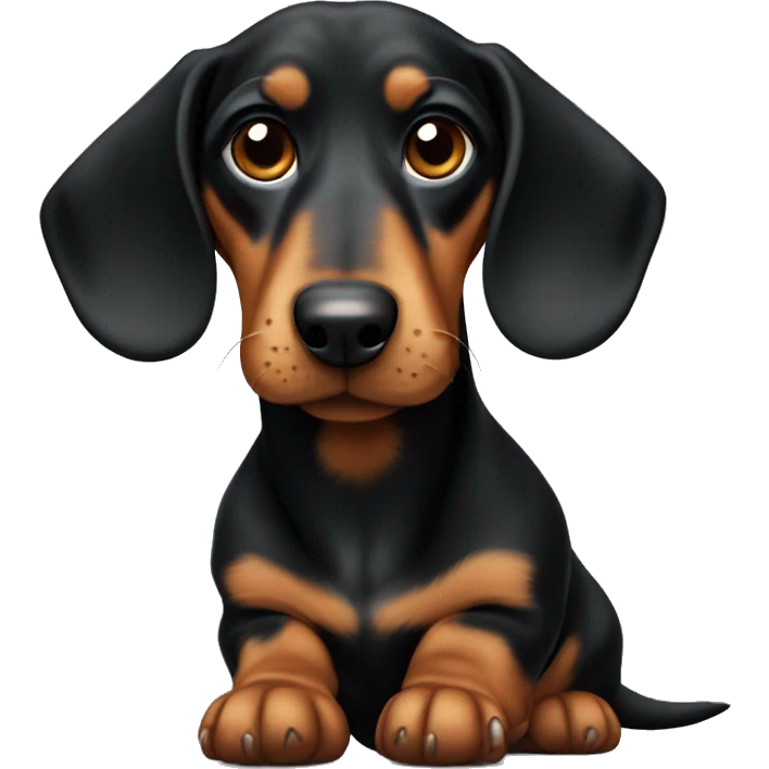 dauchshund black and tan  emoji