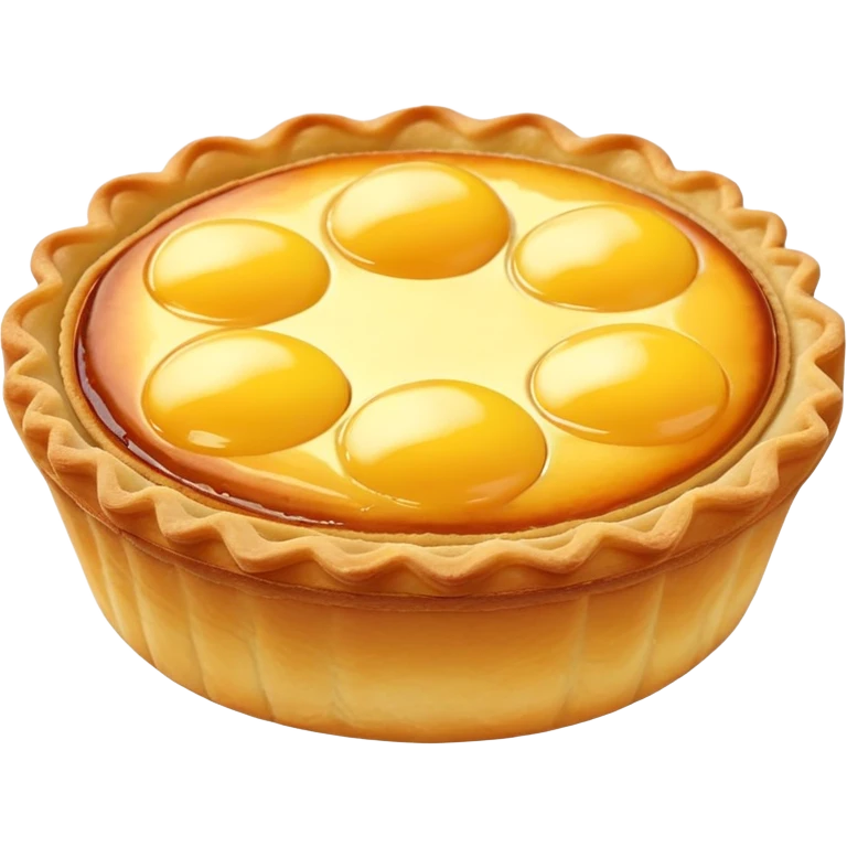 Gentle colored Hong Kong egg tart dessert emoji