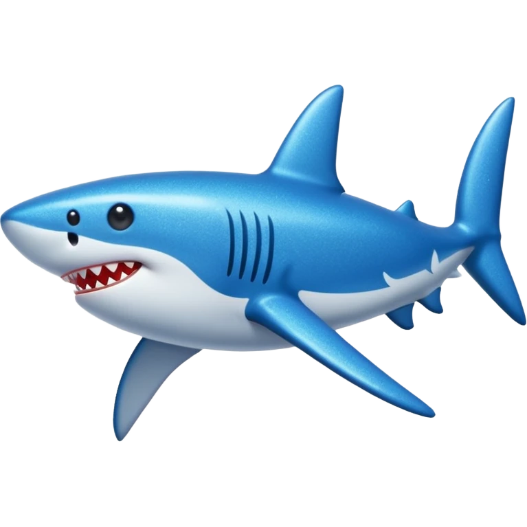 glitter azul-marinho tubarão emoji