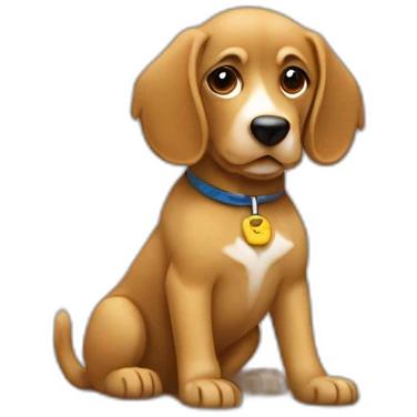 Chien sur une table emoji