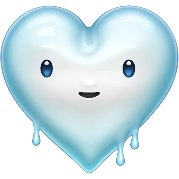 white heart slime (no face) emoji
