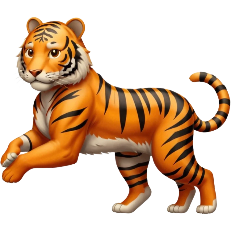 High resolution of a runnig tigar emoji