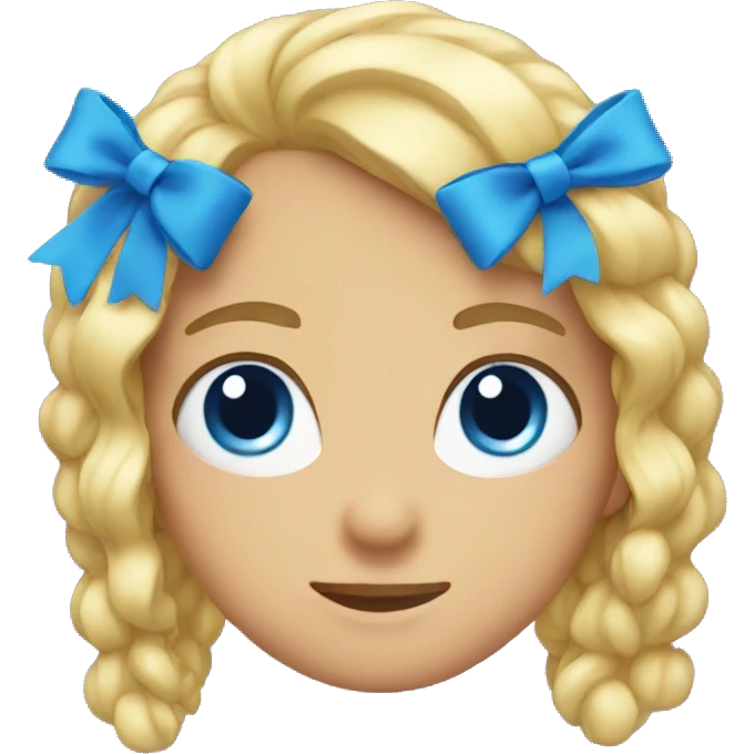 blue bow emoji