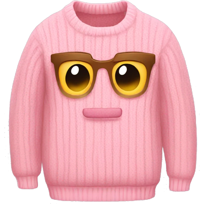 Cozy pink sweater emoji