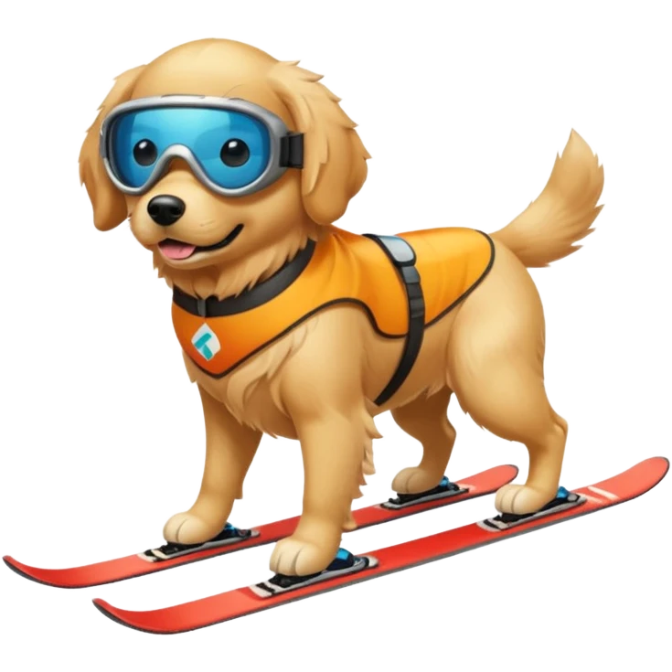 dog skiing  emoji