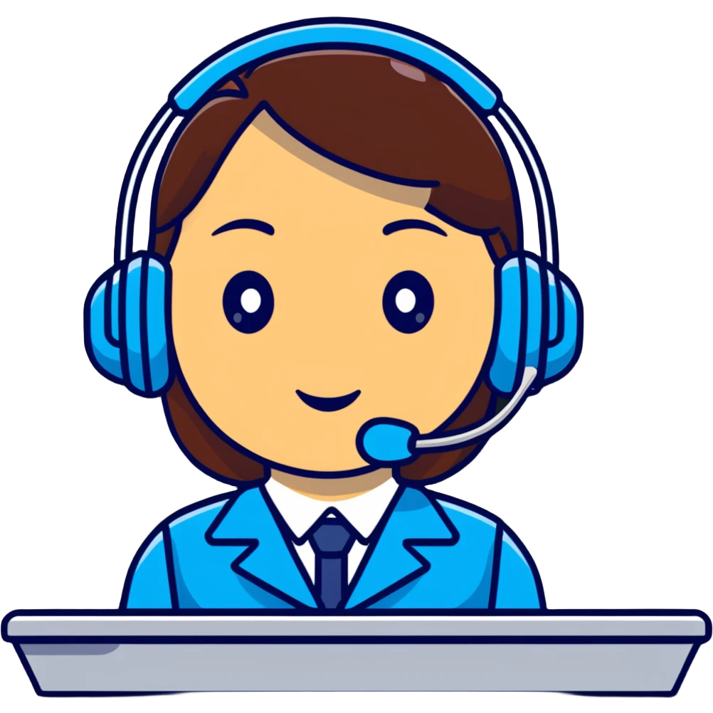 AI voice receptionist wearing a headset emoji