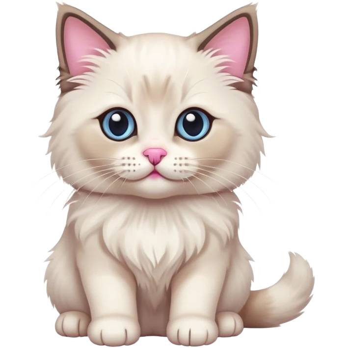Ragdoll Sealpoint Kitten pink nose emoji