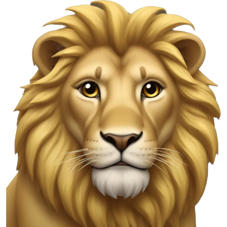 macro sur un lion emoji