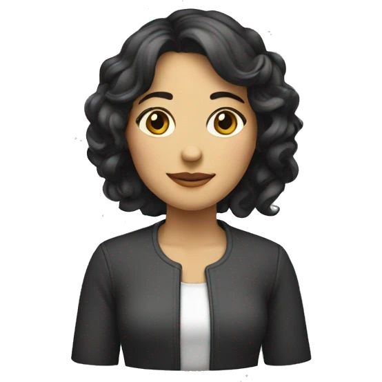 Mujer con rodete y pelo con canas emoji