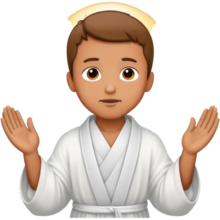 Guy praying from sky view  emoji