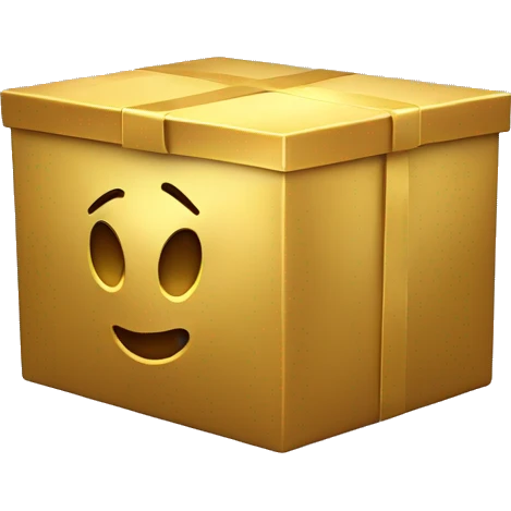 crushed to the ground gold box gift emoji