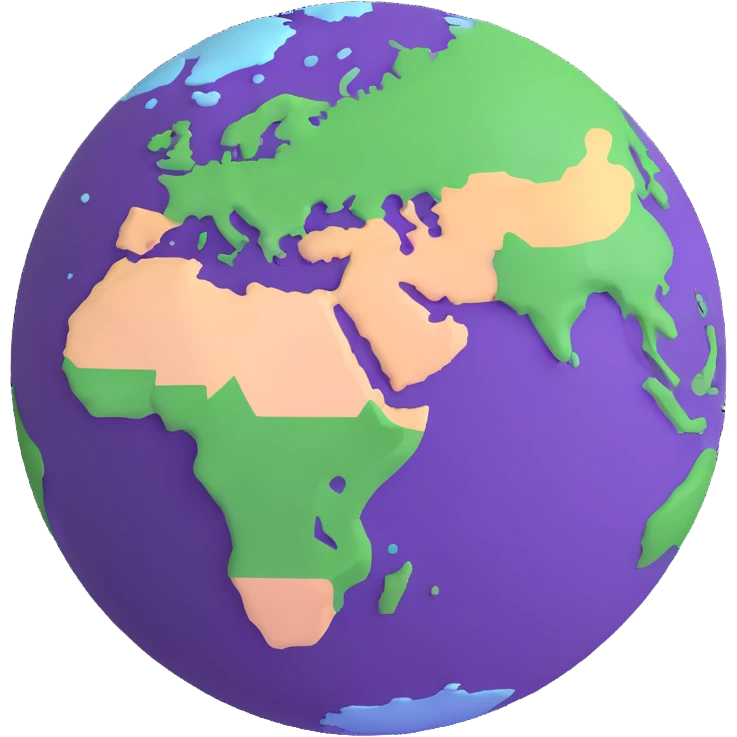 Earth from space, blue and green  emoji