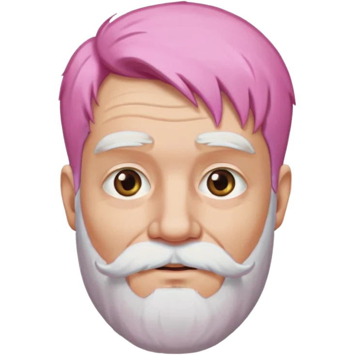 old pink haired man with beard emoji