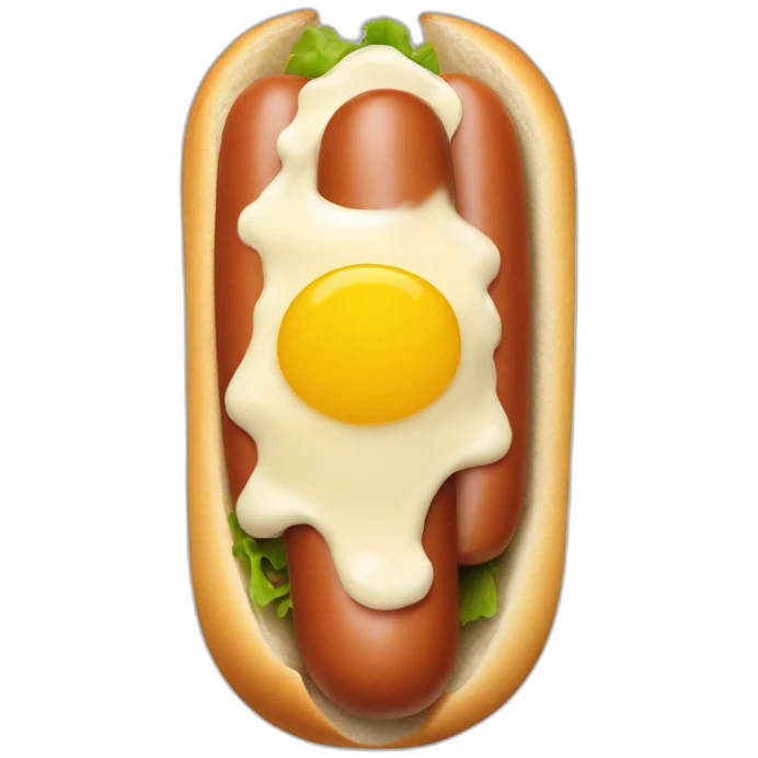 mayonnaise hot dog emoji