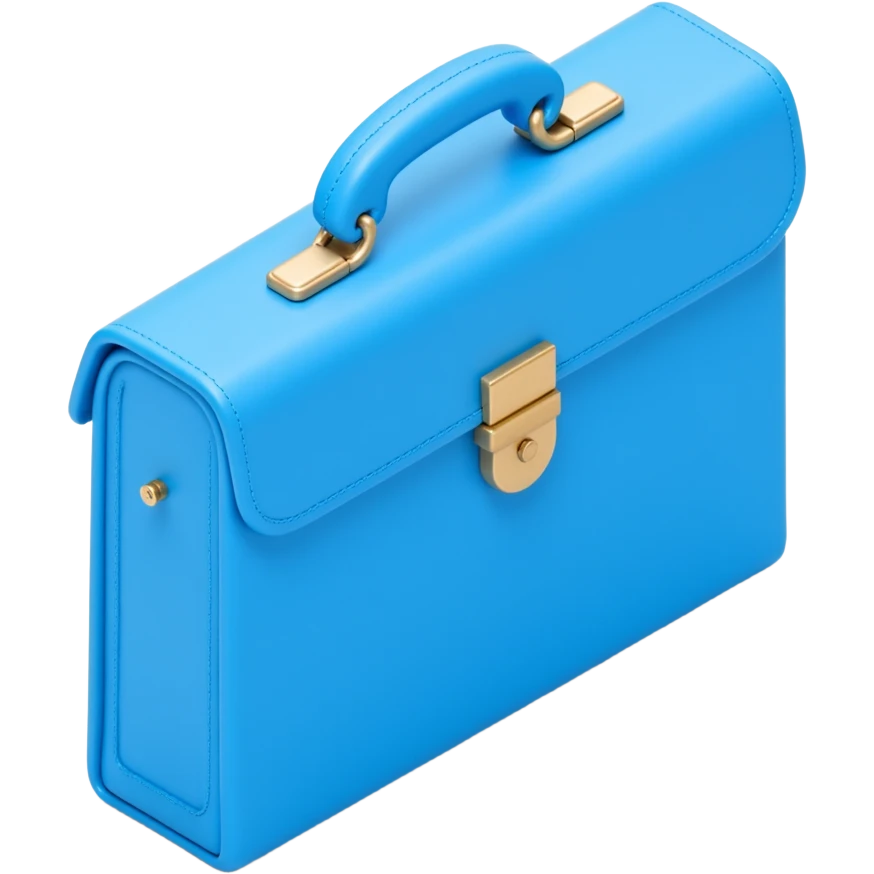 blue briefcase emoji