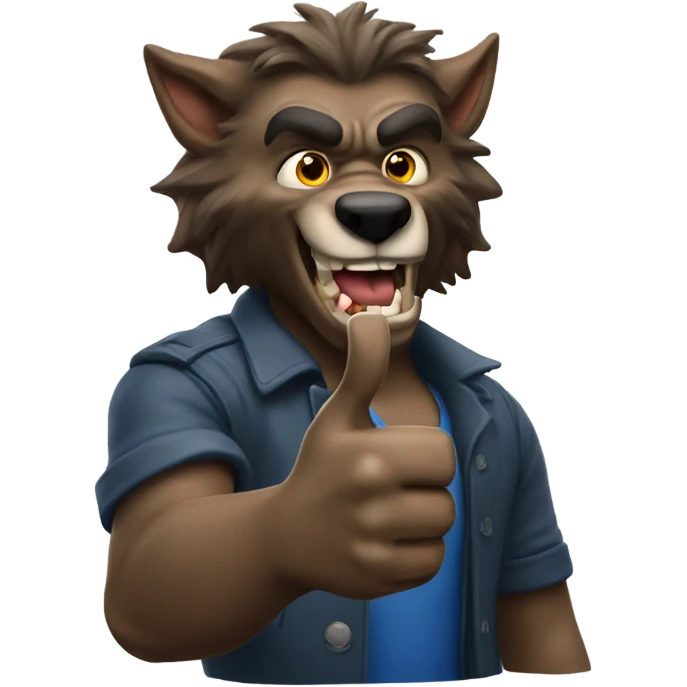 british werewolf giving a thumbs up emoji