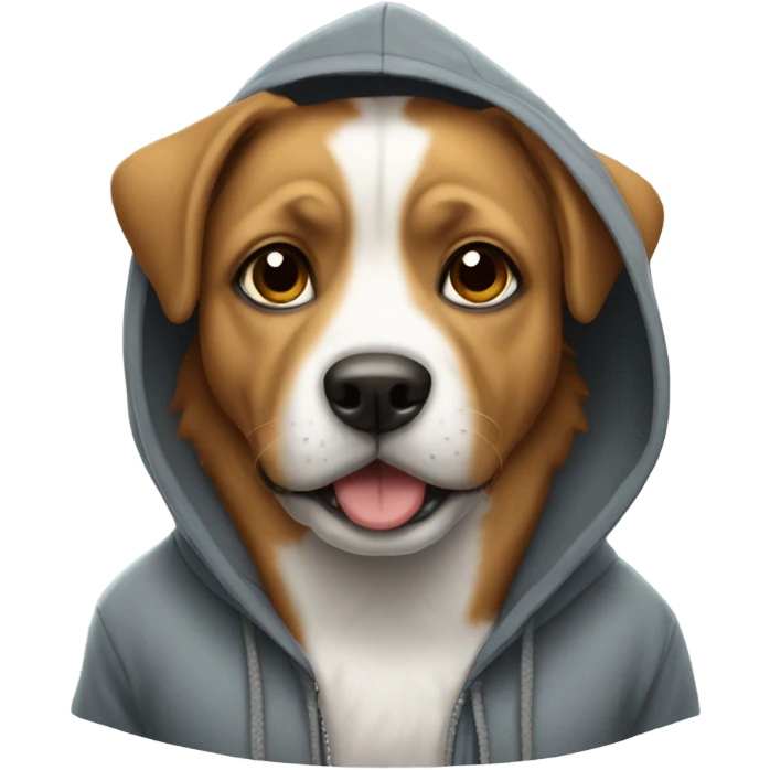 Dog wear a hoodie  emoji