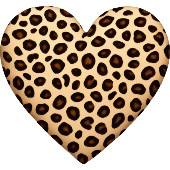 Leopard print heart emoji