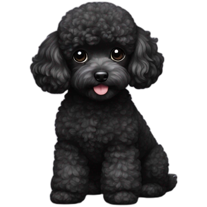 toy poodle black emoji
