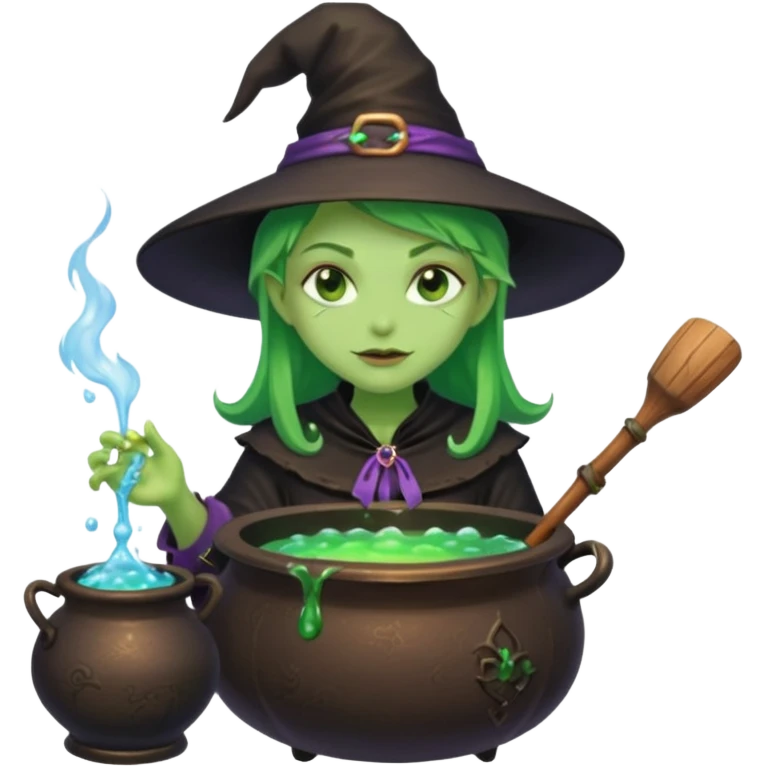 green witch cooking potion emoji