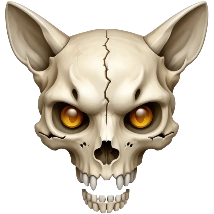 The real skull of a bobcat emoji