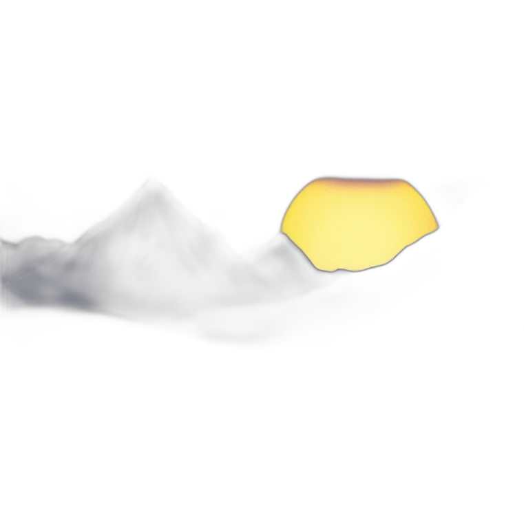 the sun setting behind the mountains emoji