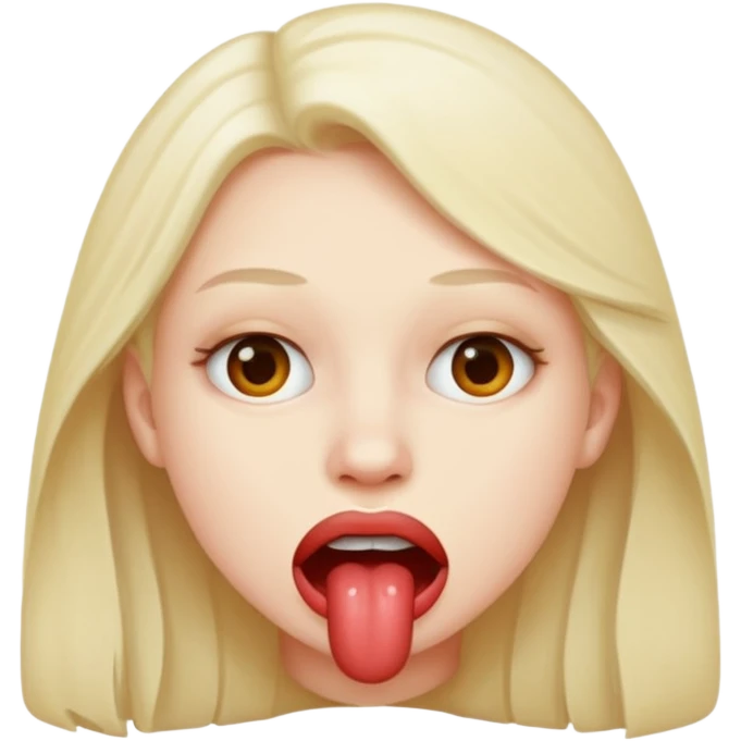 Face biting lip emoji