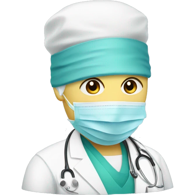 a swan surgeon with a surgical mask and stethoscope  emoji