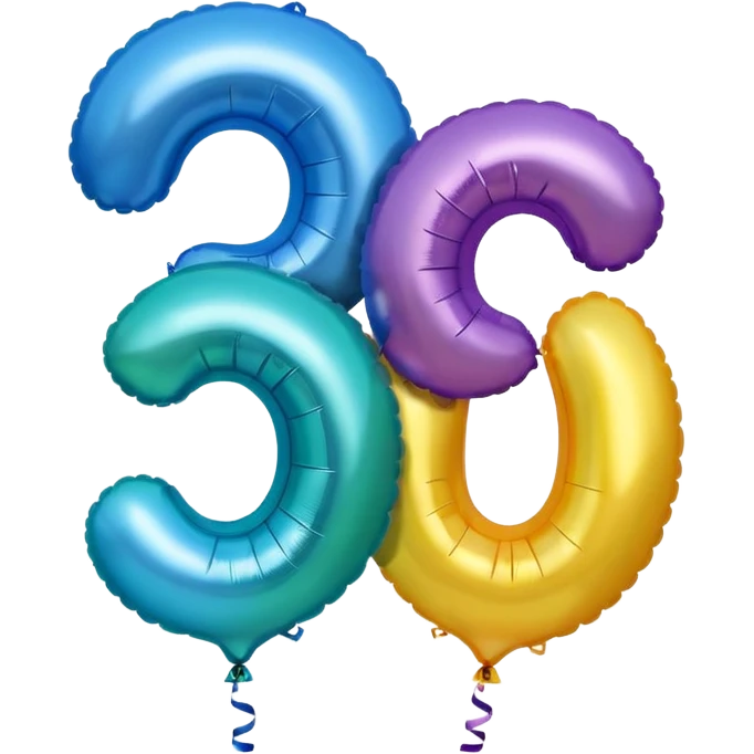Balloons that say 30  emoji