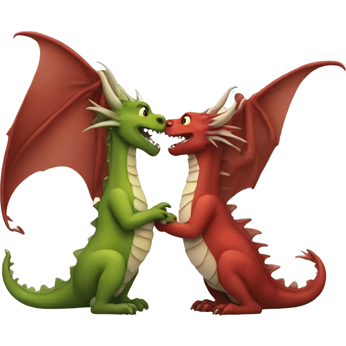 Dragon kissing emoji