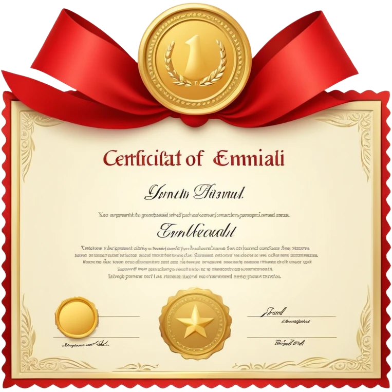 red certificate emoji