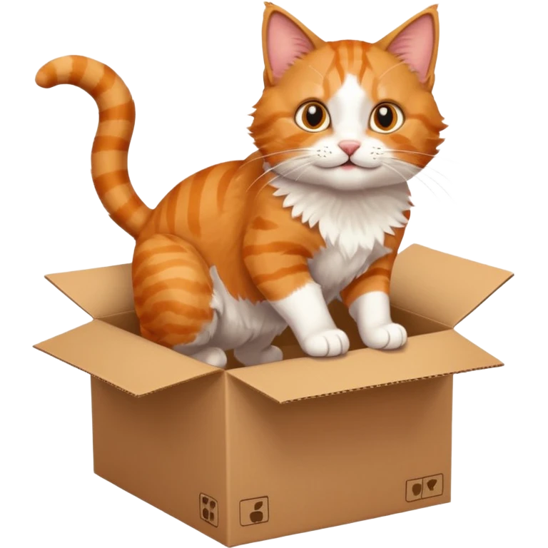 cat jumping out of a box emoji