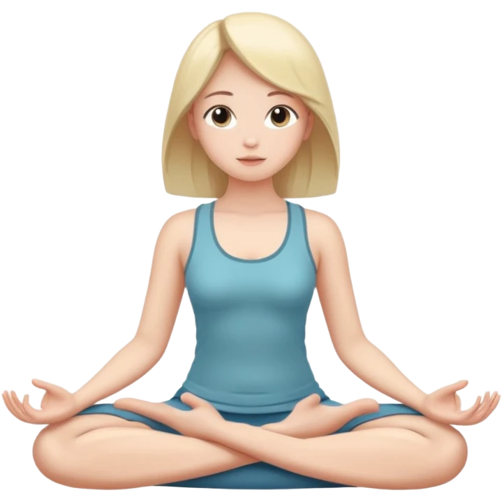 девочка сидит в позе лотоса и дышит emoji