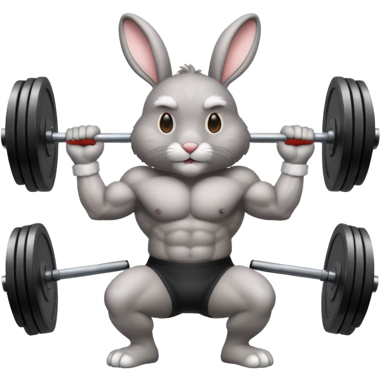  weightlifting rabbit emoji