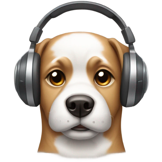 Dog wearing headphones  emoji