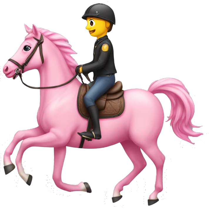pink horse riding emoji