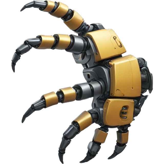 robot claw but with no face in it, just a mechanical robotic claw emoji