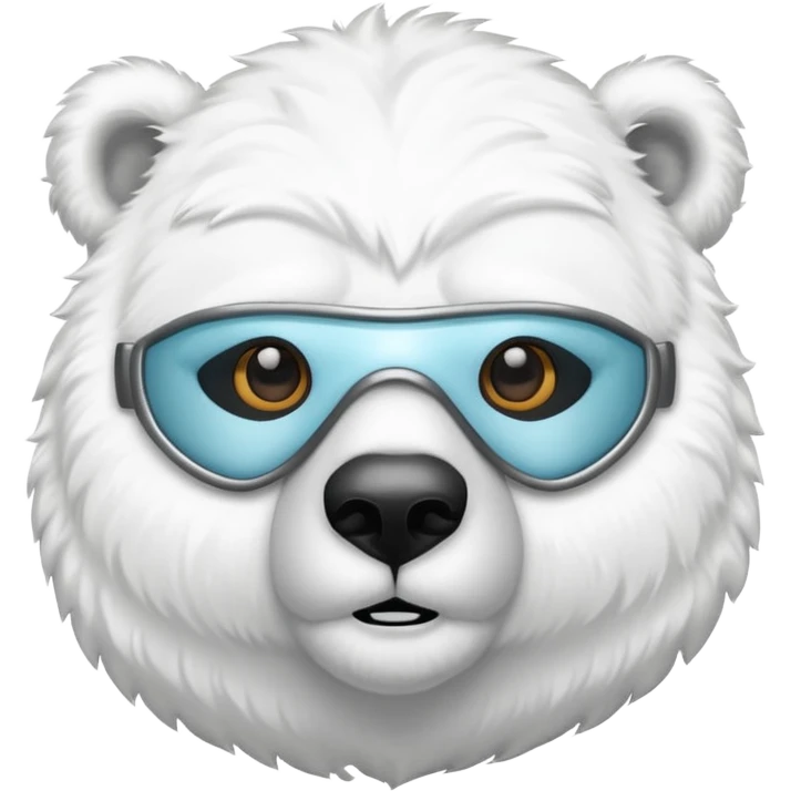 Polar bear wearing face  mask emoji