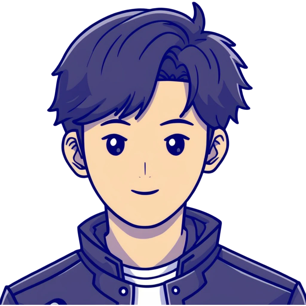 Handsome K-pop male idol face with stylish hair emoji
