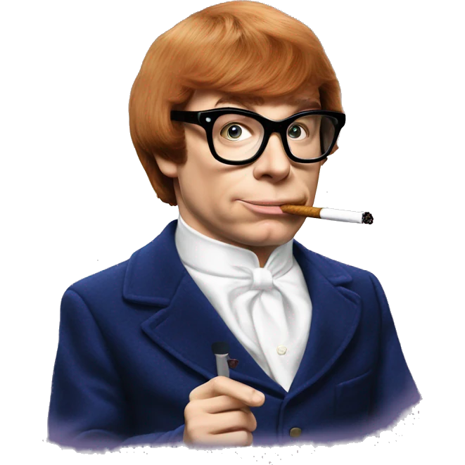 Austin Powers Smoking  emoji