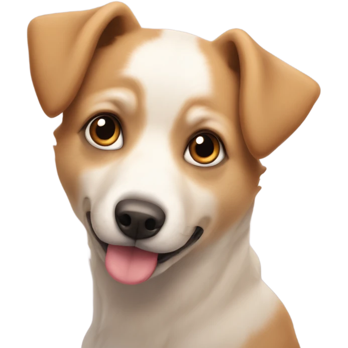 chien kawai avec gros yeux mignons  emoji